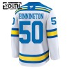 Lasten NHL St. Louis Blues Pelipaita 2025-26 Fanatics Premium Binnington Vieras Jordan Valkoinen